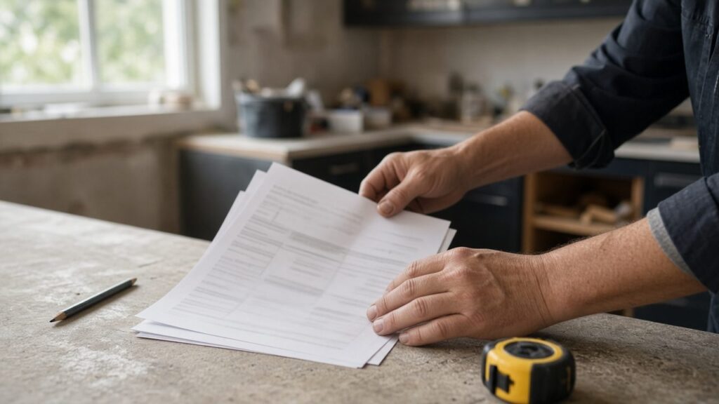 Put construction quote exclusions on the first page