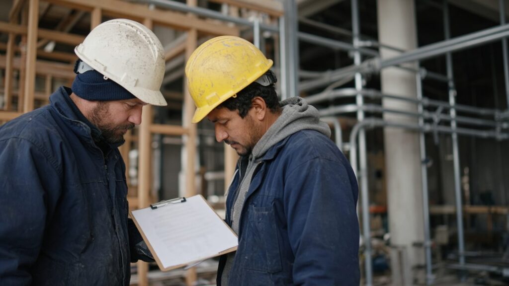 A subcontractor scope sheet puts exclusions on the front